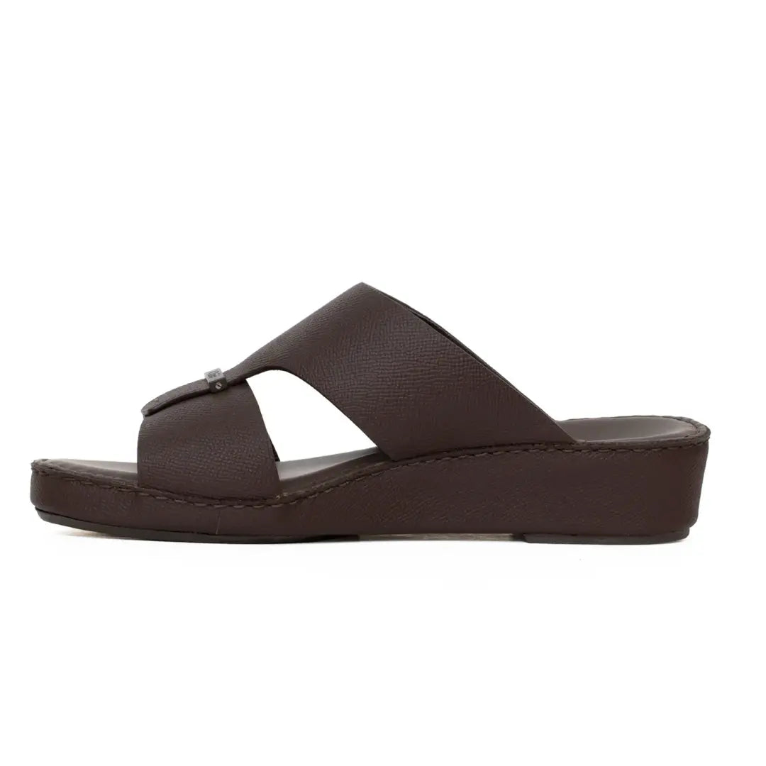 Chic Men Arabic Sandals Saffiano Leather