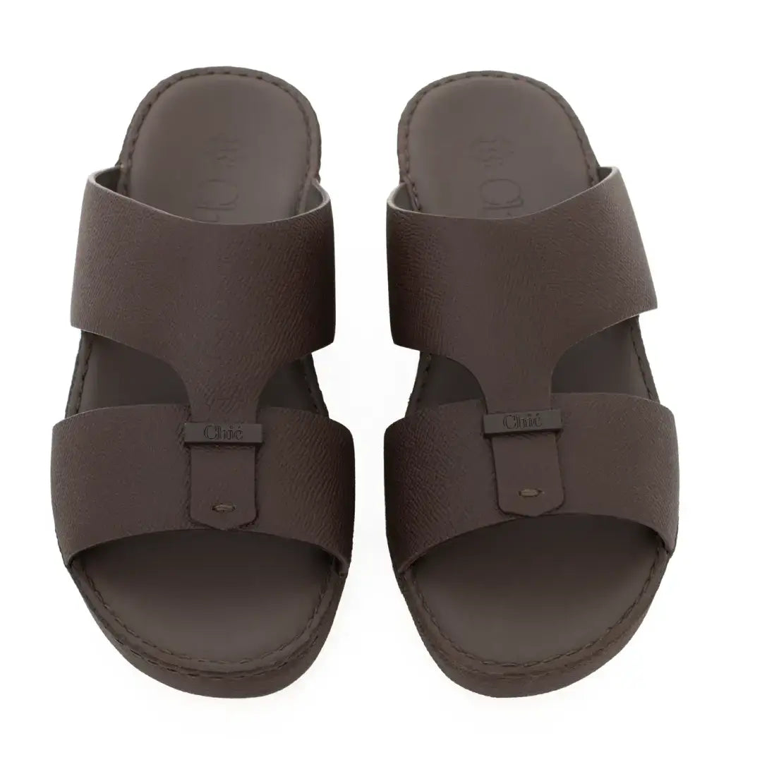 Chic Men Arabic Sandals Saffiano Leather