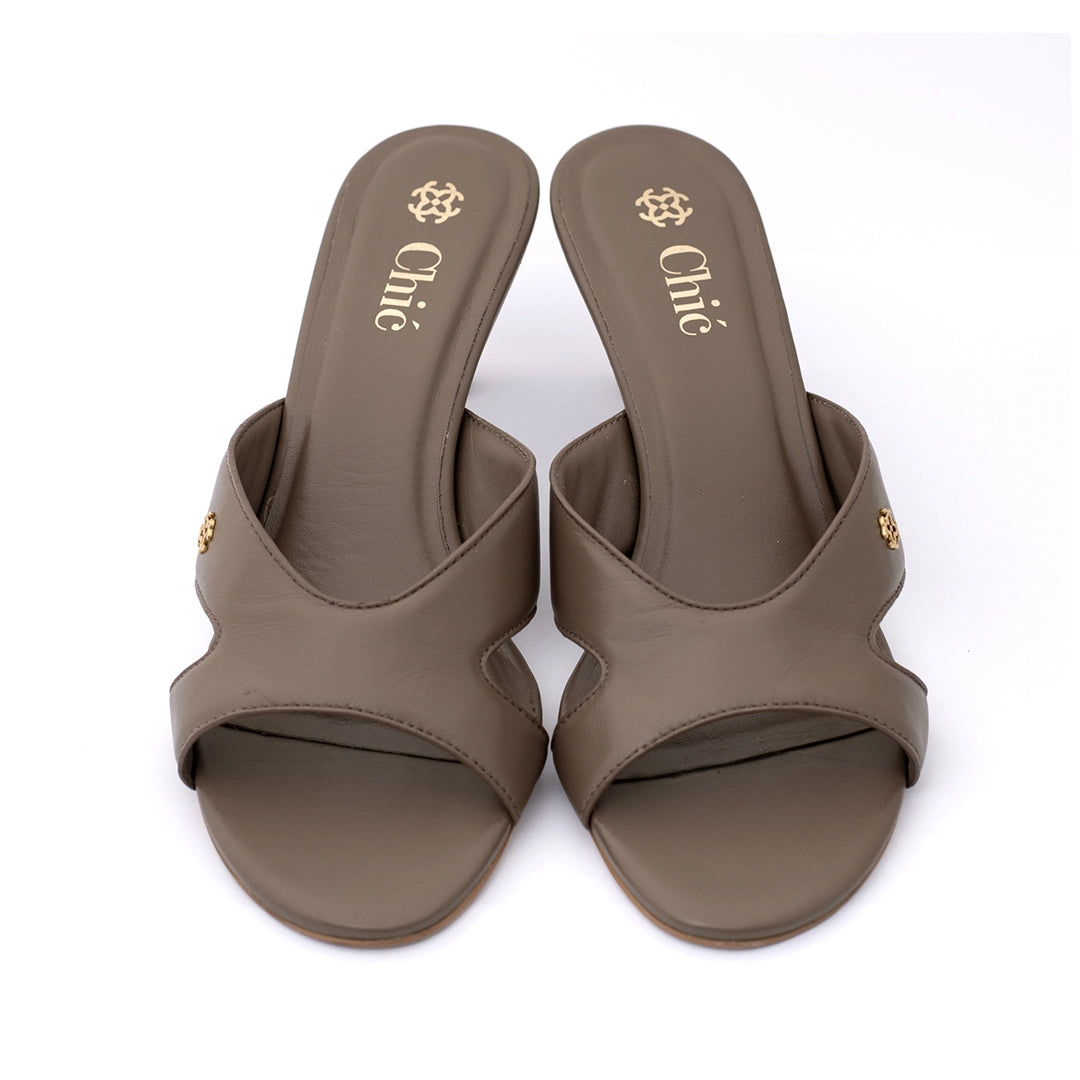 Nappa Leather  Heel Sandals for Women