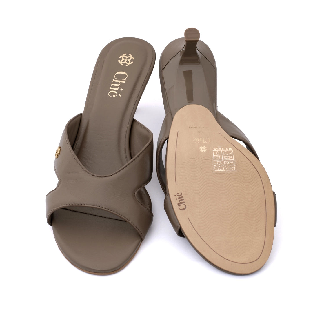 Nappa Leather  Heel Sandals for Women