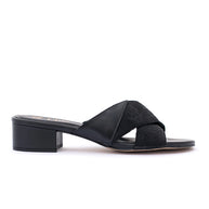 Nappa Leather Block Heel Sandals for Women