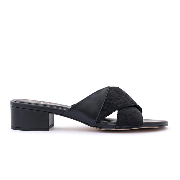 Nappa Leather Block Heel Sandals for Women