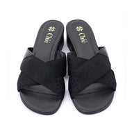 Nappa Leather Block Heel Sandals for Women