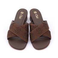 Nappa Leather Block Heel Sandals for Women