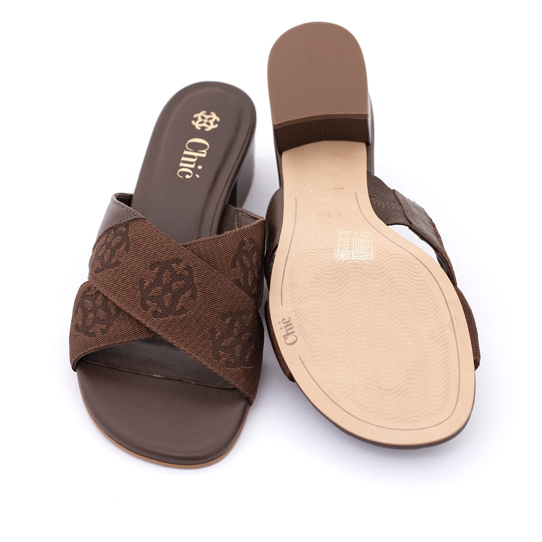 Nappa Leather Block Heel Sandals for Women