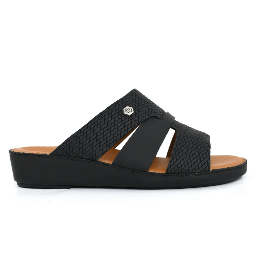 Genuine Calf Leather Rubber Finish Men Sandals