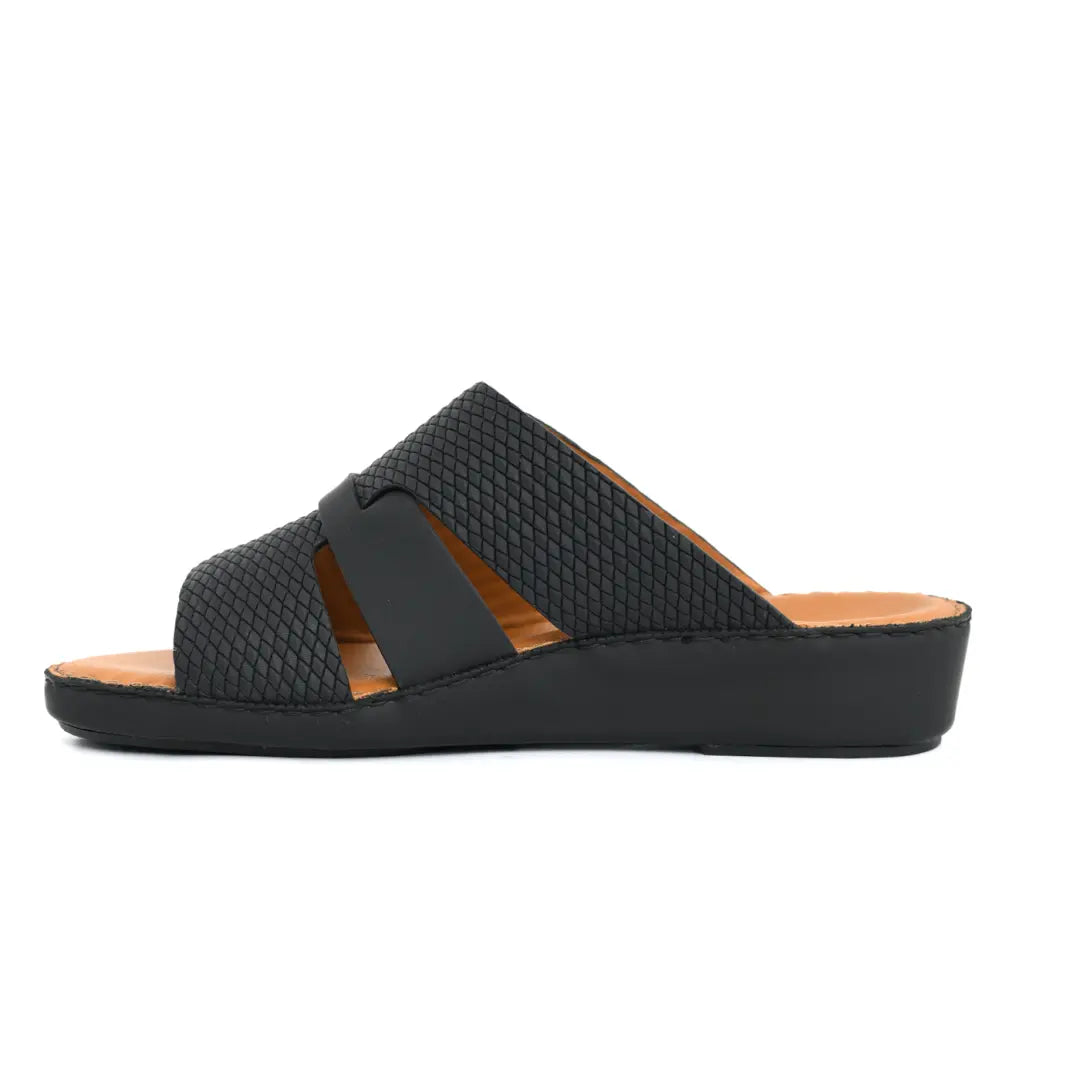 Genuine Calf Leather Rubber Finish Men Sandals