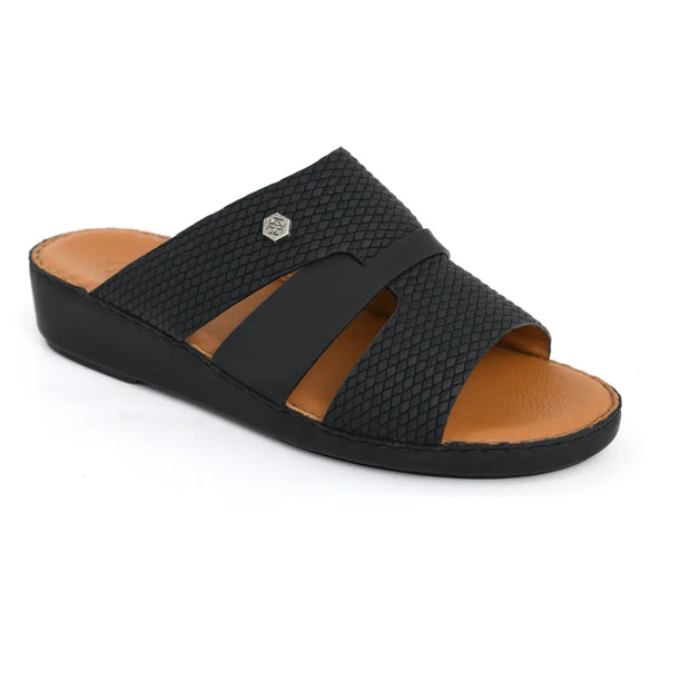 Genuine Calf Leather Rubber Finish Men Sandals