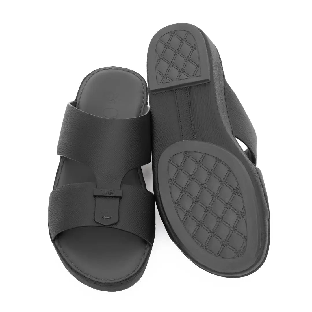Chic Men Arabic Sandals Saffiano Leather