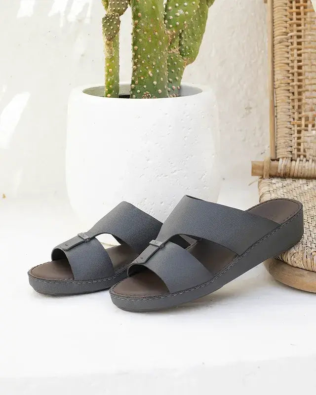 Chic Men Arabic Sandals Saffiano Leather