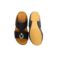 Kids-Genuine-Calf-Leather-Arabic-Slippers-in-Rubber-Finish