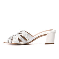 Chic Crystal Block Heel Women Slippers