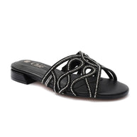 Rhinestone Embellished Flat Slipper