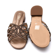 Rhinestone Embellished Flat Slipper