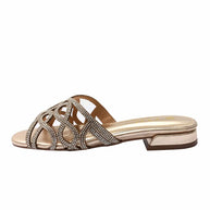 Rhinestone Embellished Flat Slipper