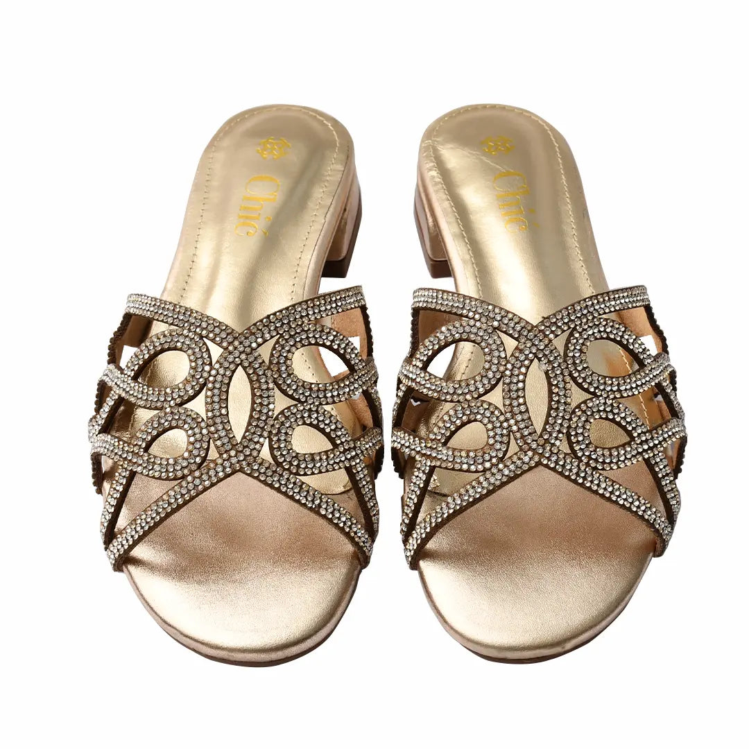 Rhinestone Embellished Flat Slipper