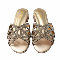 Rhinestone Embellished Flat Slipper