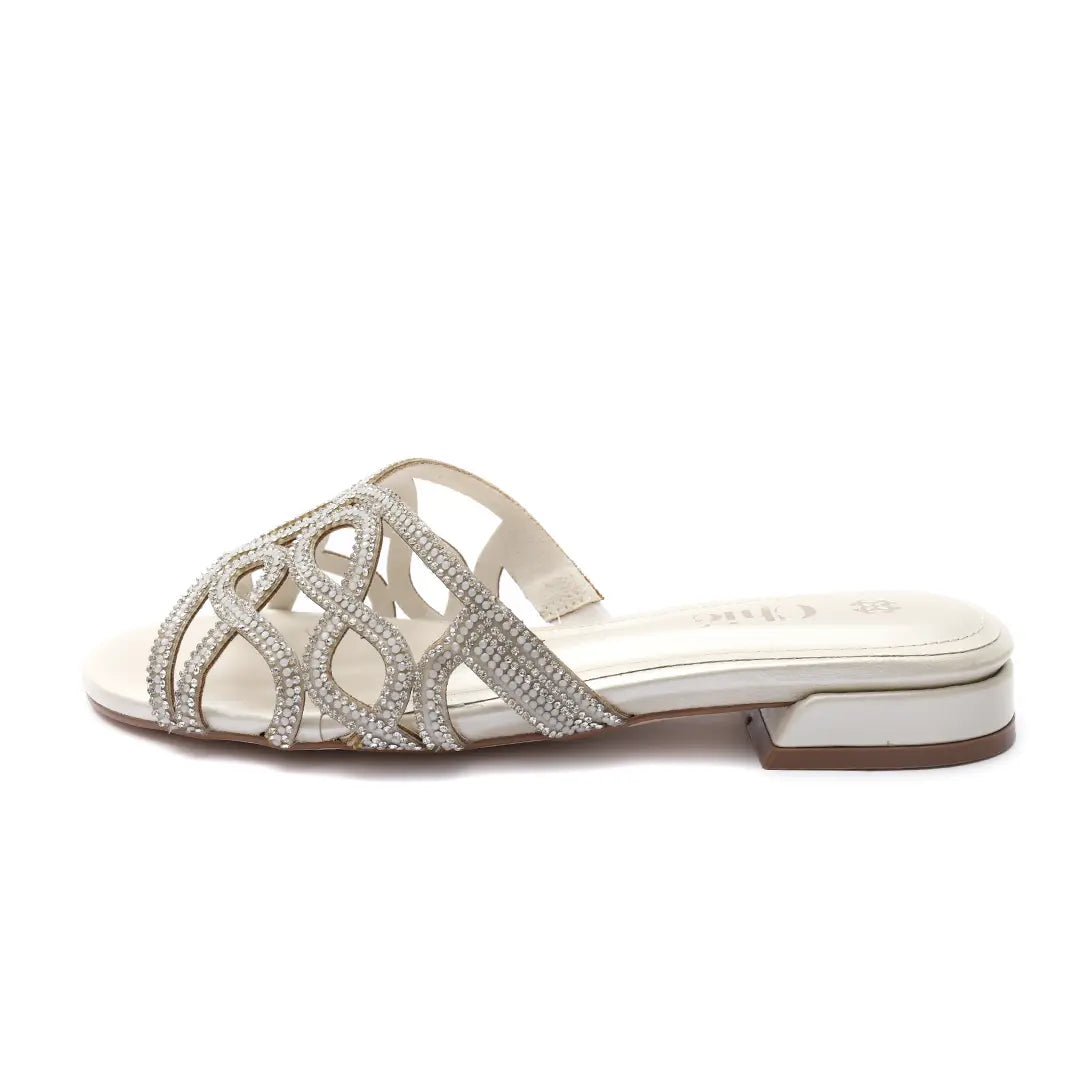 Rhinestone Embellished Flat Slipper