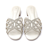 Rhinestone Embellished Flat Slipper