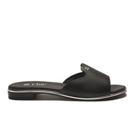 Elegant Smooth Leather Slide Slippers for Women