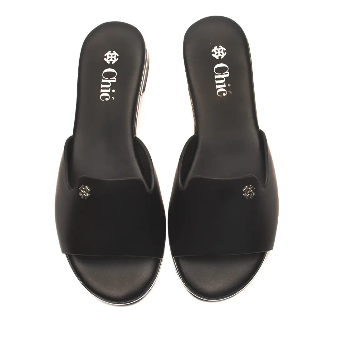 Elegant Smooth Leather Slide Slippers for Women
