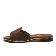 Elegant Smooth Leather Slide Slippers for Women