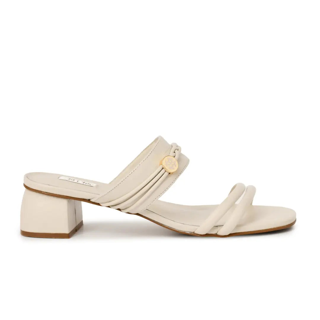 Ladies Classic Block Heel Slippers by Chic