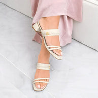 Ladies Classic Block Heel Slippers by Chic