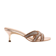 Crystal Embellished Kitten Heel Slipper