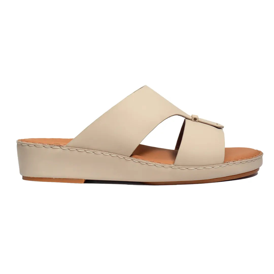 Genuine Rubber Finish Leather Arabic Sandal
