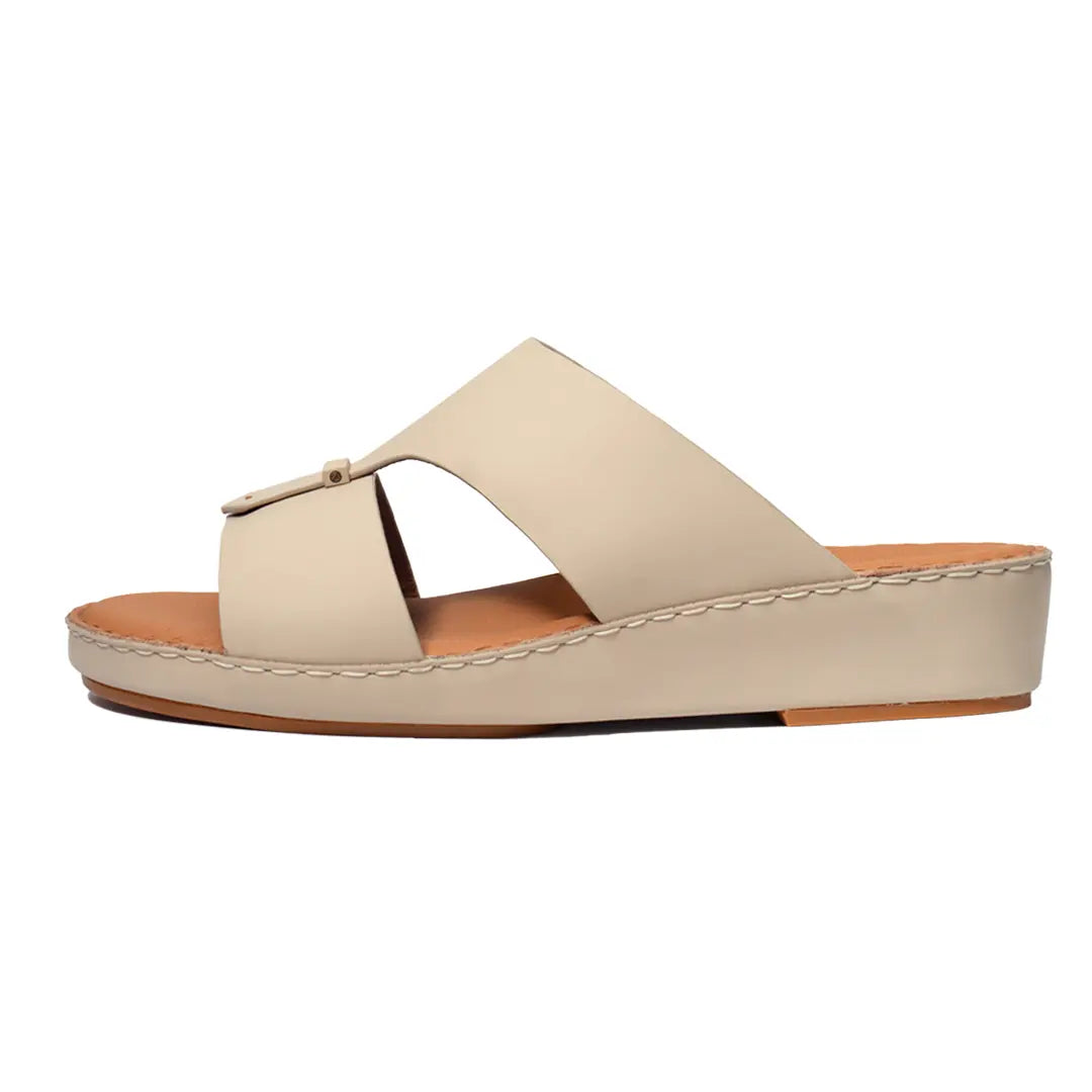Genuine Rubber Finish Leather Arabic Sandal