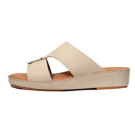 Genuine Rubber Finish Leather Arabic Sandal
