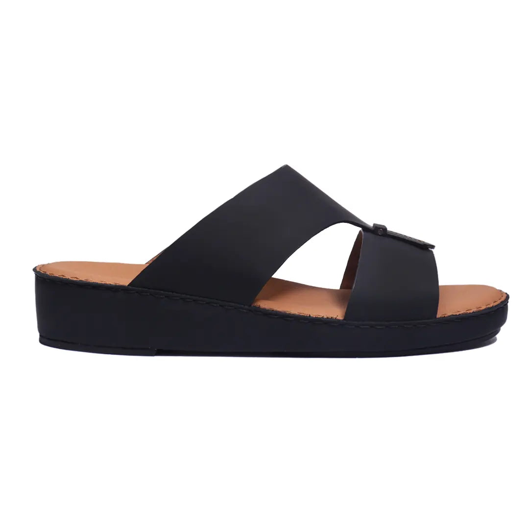 Genuine Rubber Finish Leather Arabic Sandal