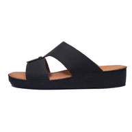 Genuine Rubber Finish Leather Arabic Sandal