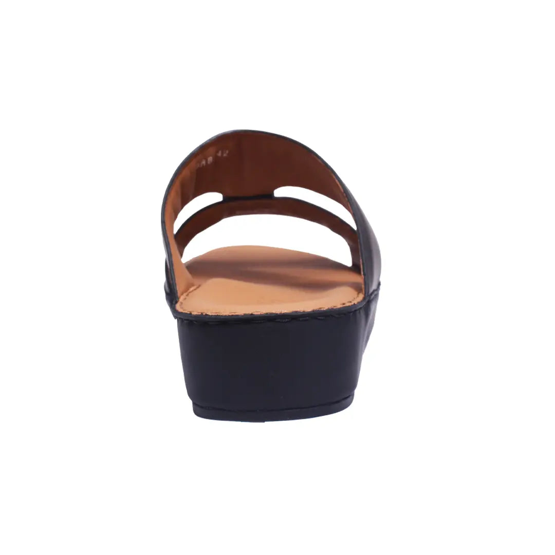 Genuine Rubber Finish Leather Arabic Sandal