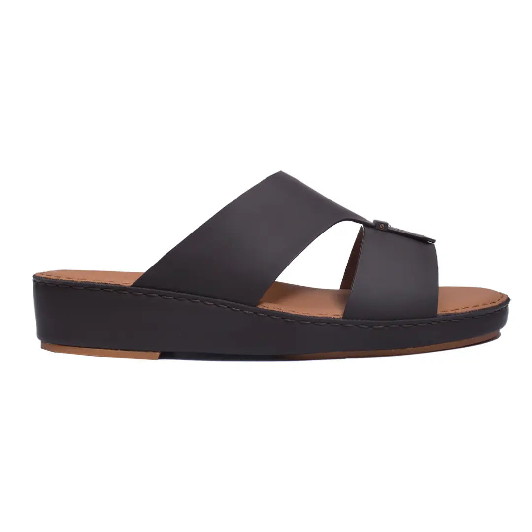 Genuine Rubber Finish Leather Arabic Sandal