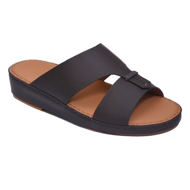 Genuine Rubber Finish Leather Arabic Sandal