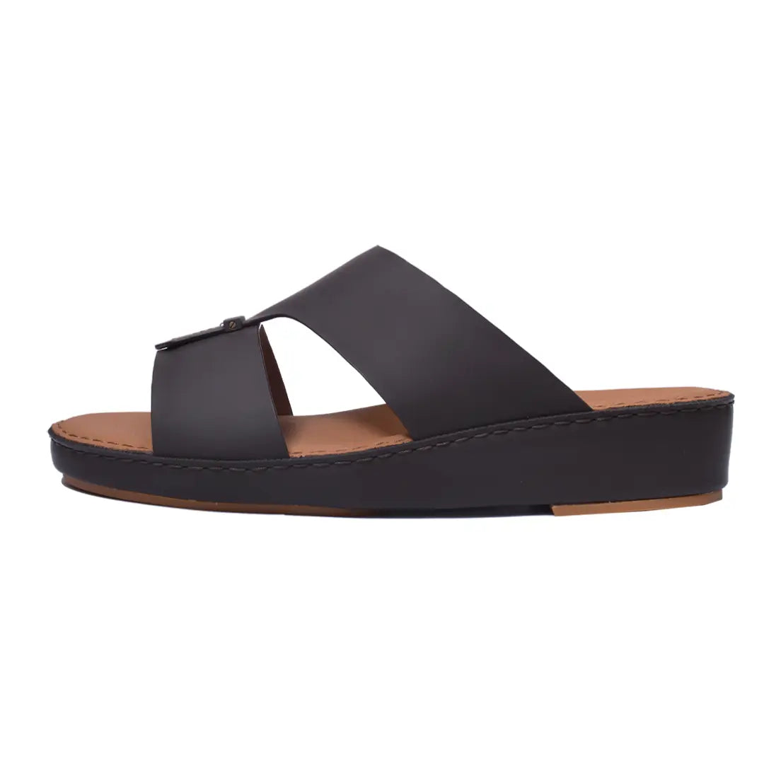 Genuine Rubber Finish Leather Arabic Sandal