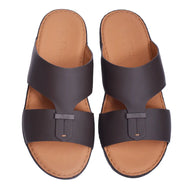 Genuine Rubber Finish Leather Arabic Sandal