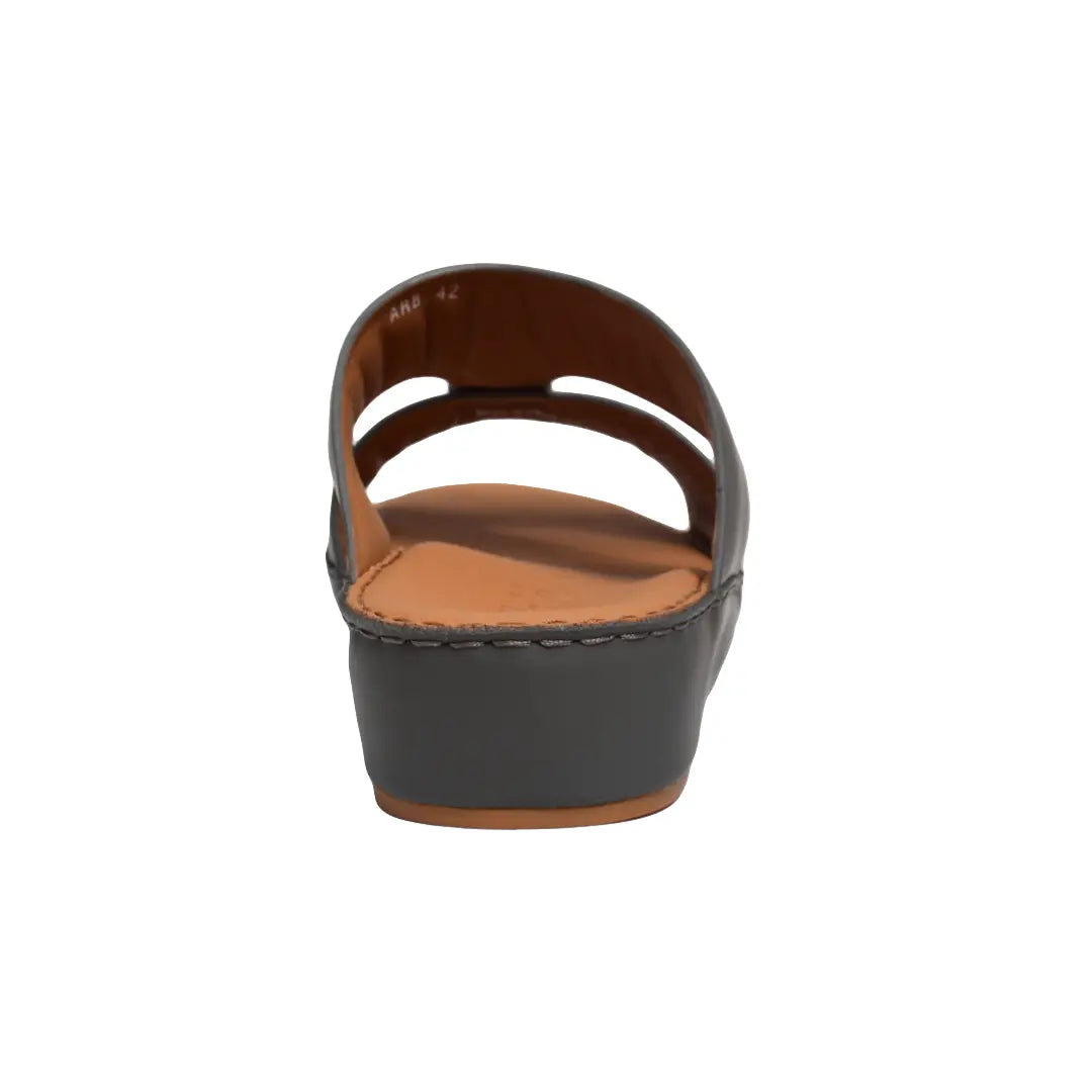 Genuine Rubber Finish Leather Arabic Sandal