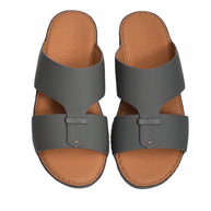 Genuine Rubber Finish Leather Arabic Sandal