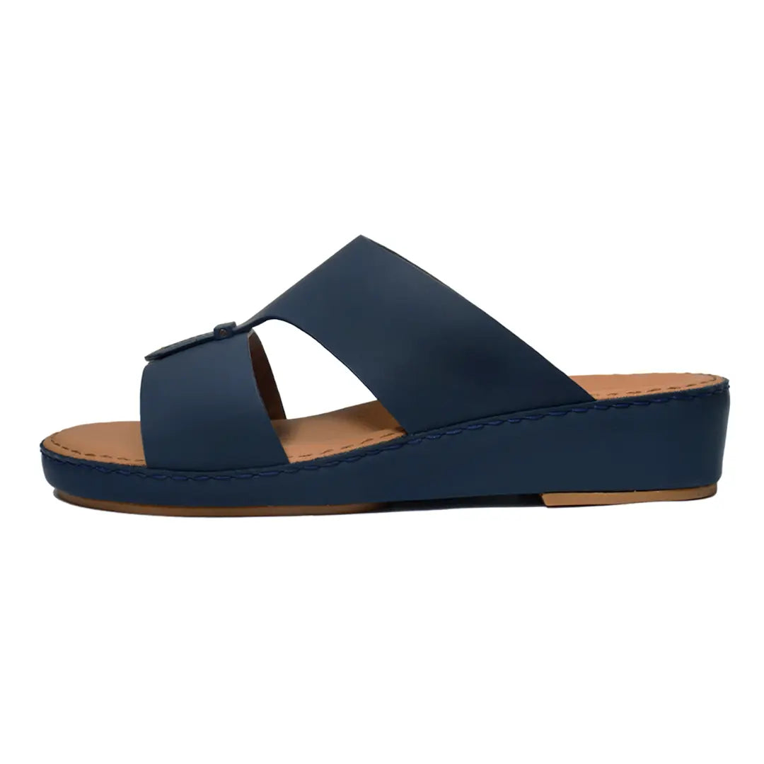 Genuine Rubber Finish Leather Arabic Sandal