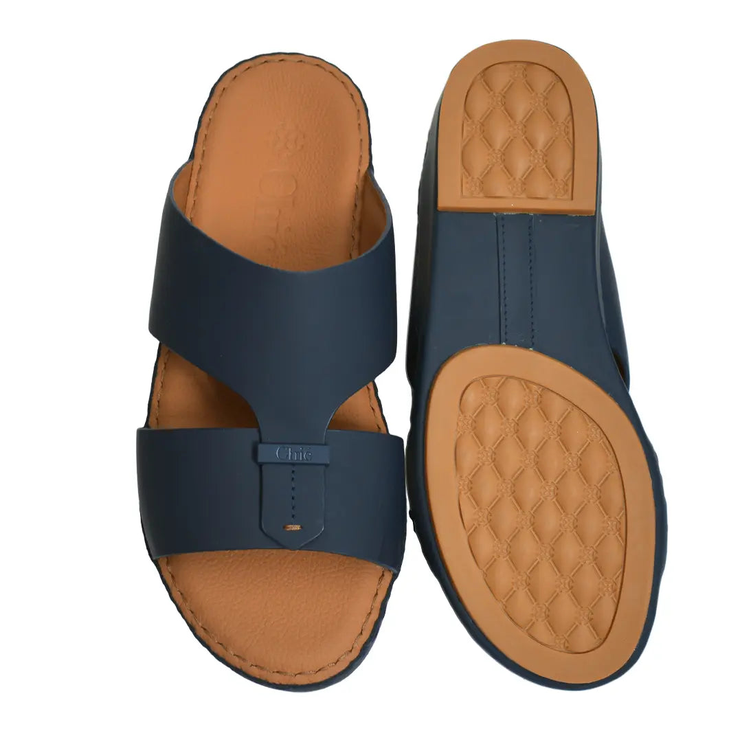 Genuine Rubber Finish Leather Arabic Sandal
