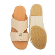 Men’s Genuine Leather Arabic Slippers with Signature Buckle