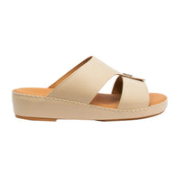 Men’s Genuine Leather Arabic Slippers with Signature Buckle