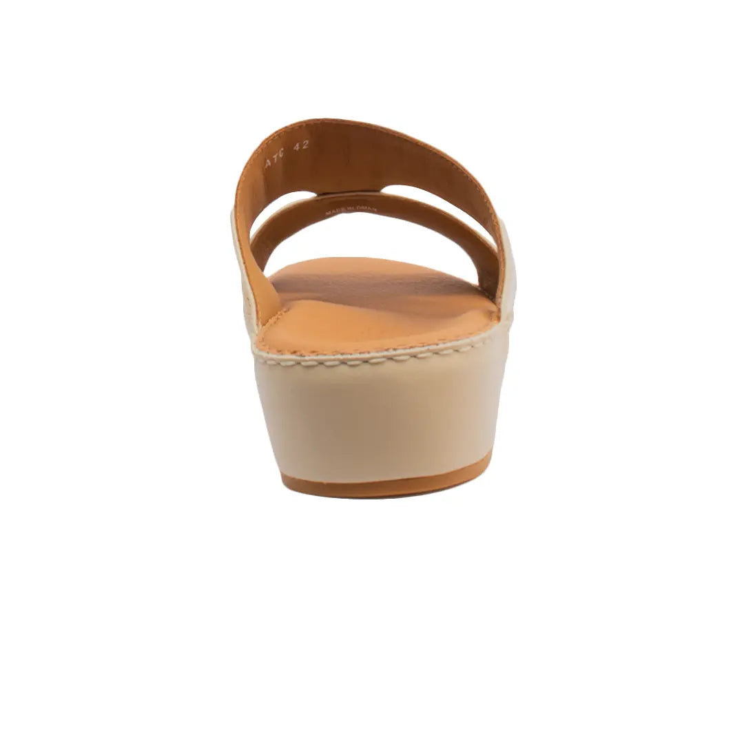 Men’s Genuine Leather Arabic Slippers with Signature Buckle
