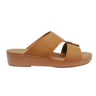 Men’s Genuine Leather Arabic Slippers with Signature Buckle