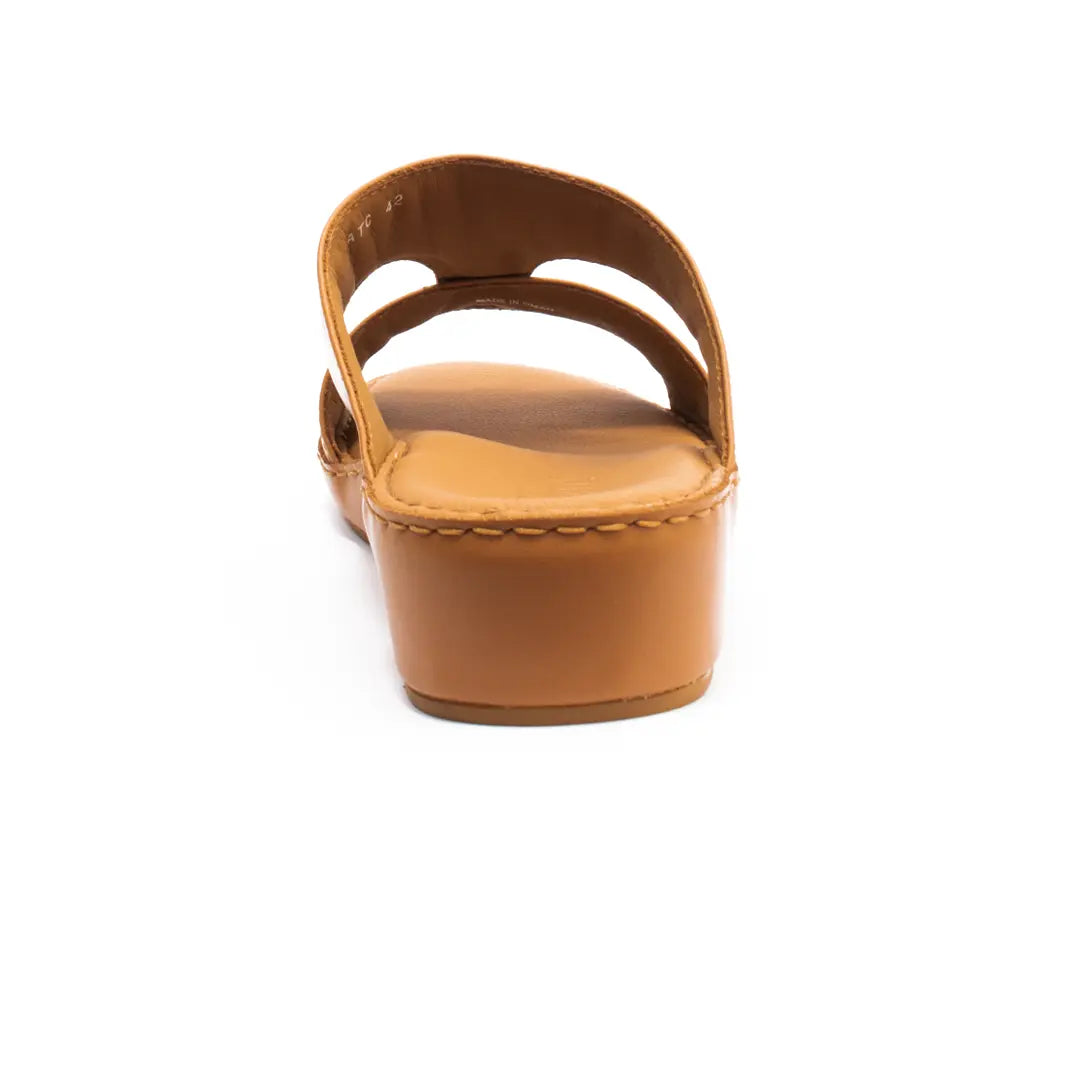 Men’s Genuine Leather Arabic Slippers with Signature Buckle