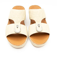 Embossed Calf Leather Sandals