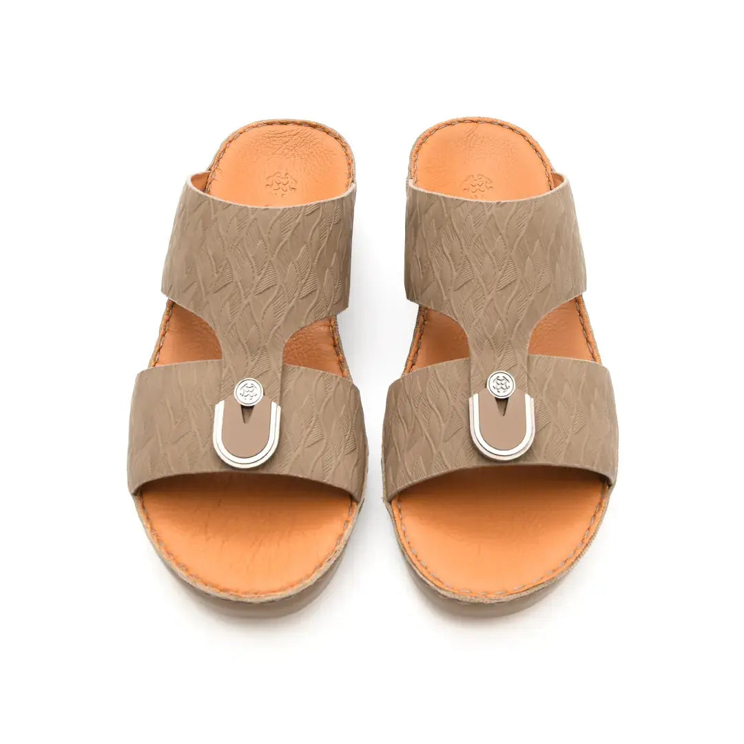 Embossed Calf Leather Sandals